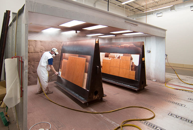 Furniture spray booth