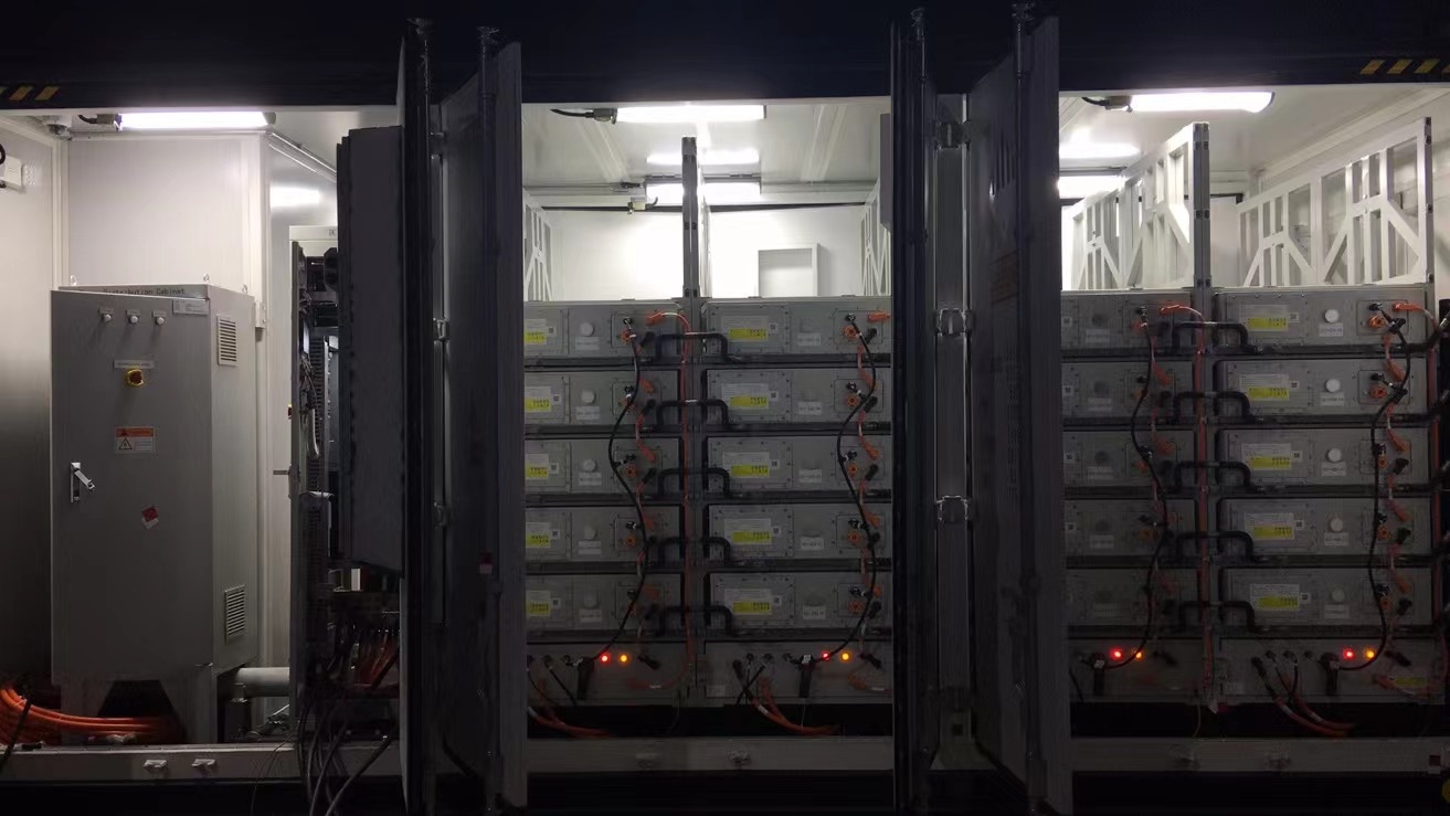 Electrical room interior with LED lighting installed on ceiling