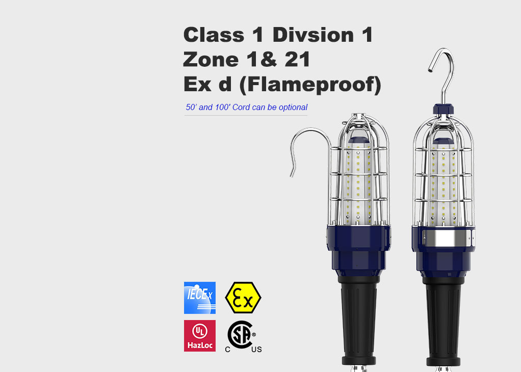 Class 1 Division 1 Light, Hazardous Location LED Drop Light