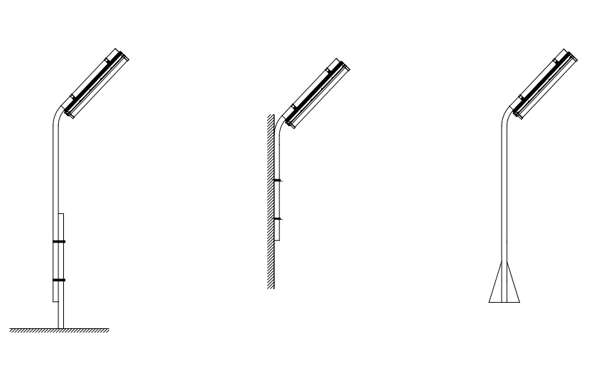 explosion proof light with pole amount